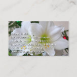 White Amaryllis and Christmas Tree Business Card