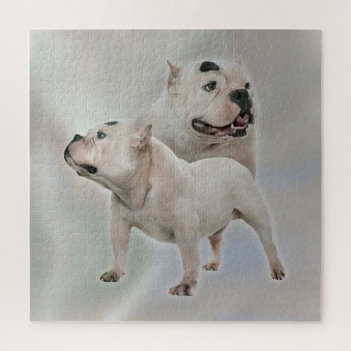 White American Bully Jigsaw Puzzle