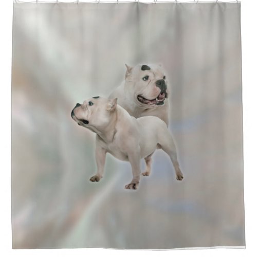 White American Bully Shower Curtain