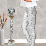 White Anaconda Snakeskin Leggings<br><div class="desc">Black and white snakeskin anaconda leggings.</div>
