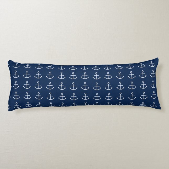 White Anchor Body Pillow (Back)