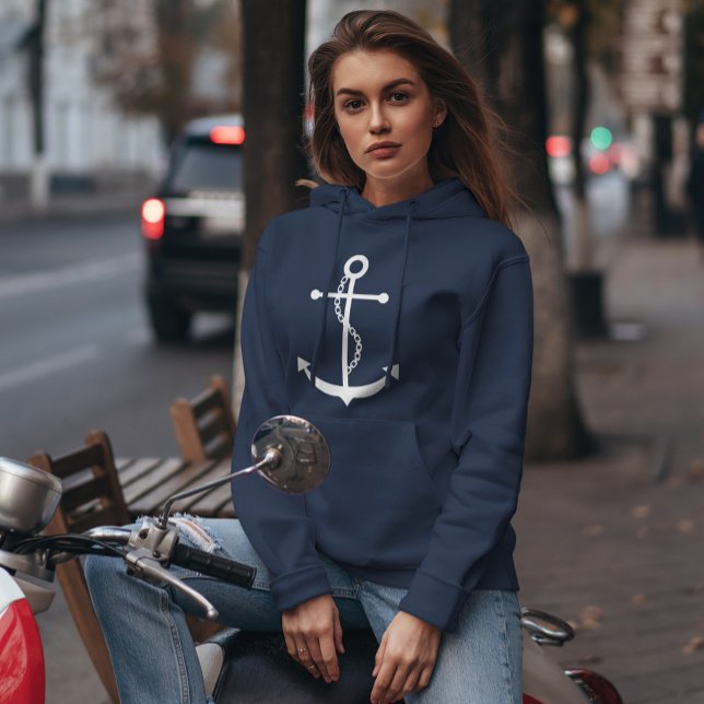 White Anchor Hoodie (Creator Uploaded)
