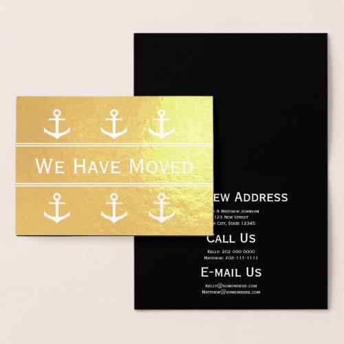 White Anchors Nautical Moving Announcement