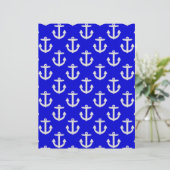 White Anchors On Blue Background (Standing Front)