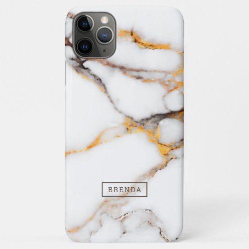 White and beige faux marble texture iPhone 11 pro max case