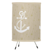 White And Beige Nautical Boat Anchor Tripod Lamp (Left)