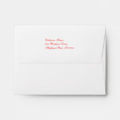 White and Black A2 Envelope for Reply Card (Back (Top Flap))