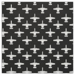 White and Black A-10 Warthog Attack Jet Pattern Fabric