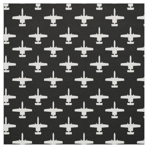 White and Black A_10 Warthog Attack Jet Pattern Fabric
