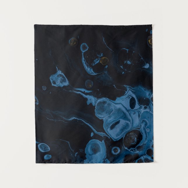 White and black abstract painting tapestry (Front)
