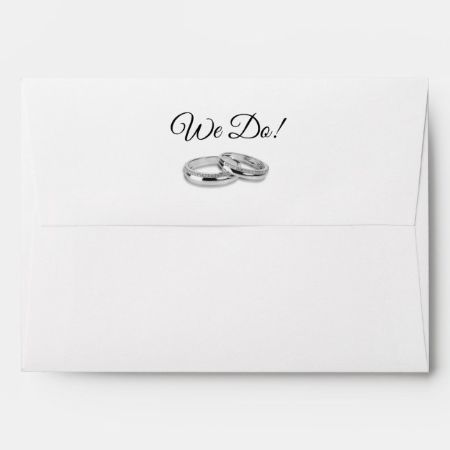 White and Black Affair-Wedding- Envelope (Back (Top Flap))
