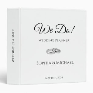 White and Black Affair- Wedding-Planner 3 Ring Binder