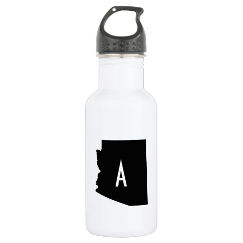 White and Black Arizona Monogram Stainless Steel Water Bottle