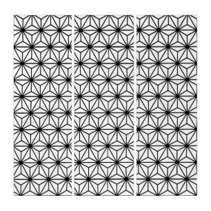 White and Black Art Deco Style Triangles Pattern