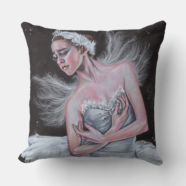 white and black ballerinas pillows (Front)