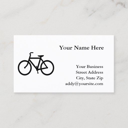 Customizable Bicycle Business Card Template