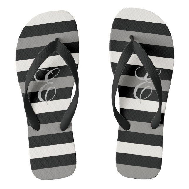 White and black bridesmaid flip flops (Footbed)