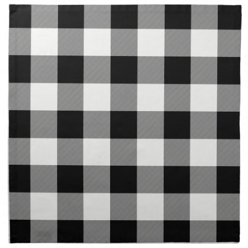 White and Black Buffalo Check _ Cloth Napkins