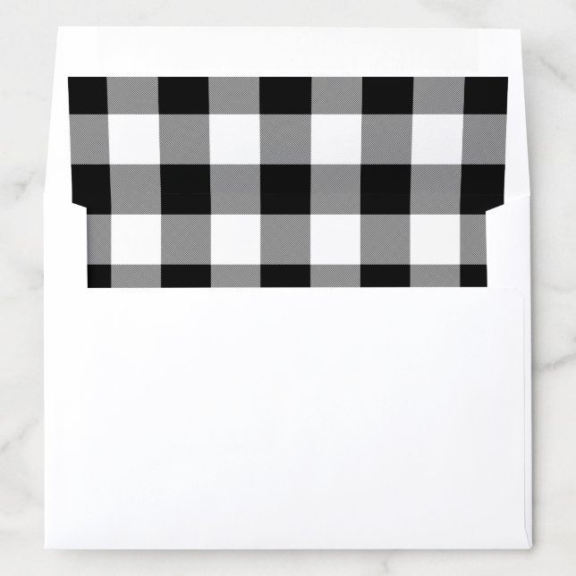 White and Black Buffalo Check Liner (In Envelope)