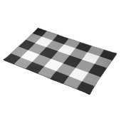 White and Black Buffalo Check - Plaid Place Mat | Zazzle