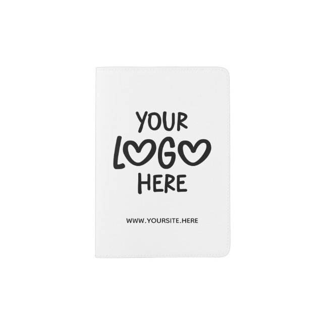 White and Black Business Logo Site Passport Holder (Front)