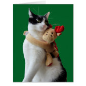 White and Black Cat & Reindeer Christmas Toy (Front)