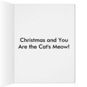 White and Black Cat & Reindeer Christmas Toy Cards (Inside (Right))