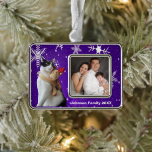 White and Black Cat & Reindeer Christmas Toy Ornament