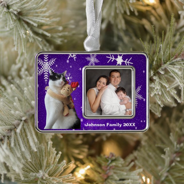 White and Black Cat & Reindeer Christmas Toy Ornament (Tree)