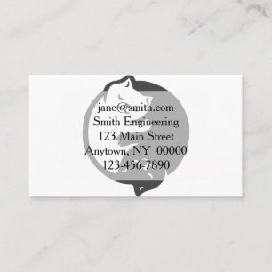 White and black cat Yin-Yang - Choose back color Business Card