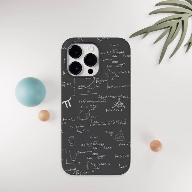 White and Black Chalkboard Math Case Mate iPhone Case Zazzle