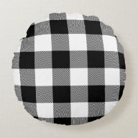 White and Black Chevron Buffalo Plaid