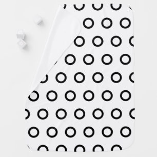 White and Black Circles Baby Blanket