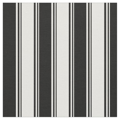 White and Black Colored Striped Pattern Fabric