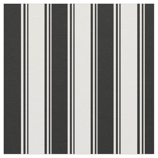 White and Black Colored Striped Pattern Fabric