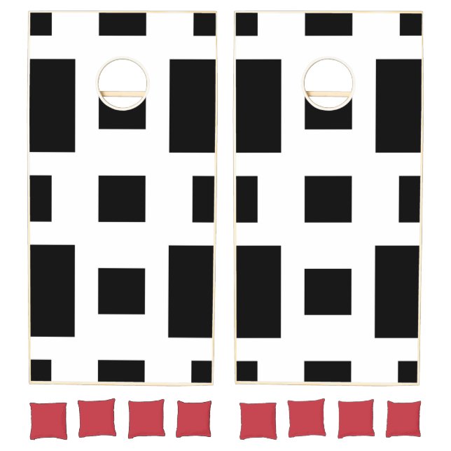 White And Black  Cornhole Set (Set)