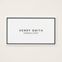 White and Black Corporate Modern Professional Business Card