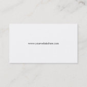 White and Black Damask Business Card (Back)