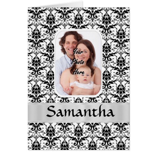 White and black damask cards (Front)