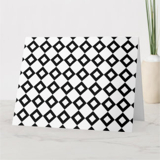 White and Black Diamond Pattern Card