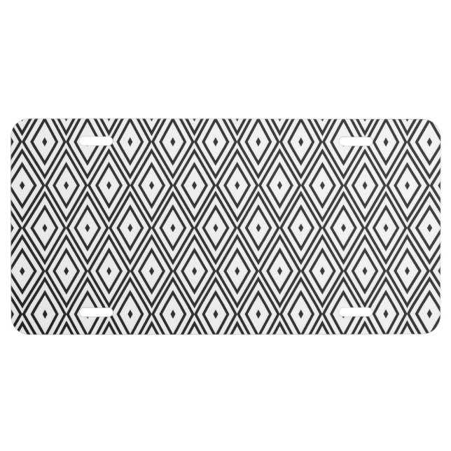 White and Black Diamonds License Plate (Front)