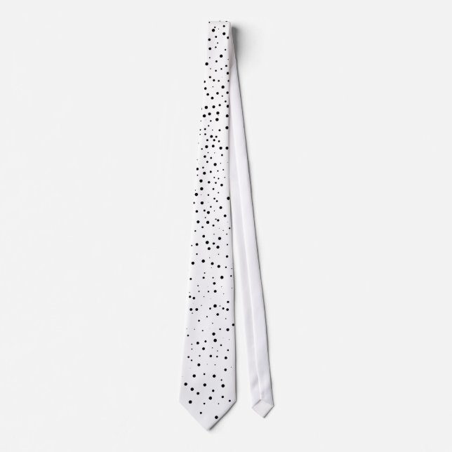 White and Black Dots Tie (Front)