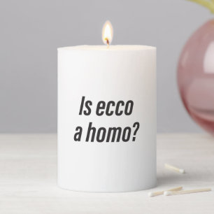 White and Black Ecco Homo Pillar Candle
