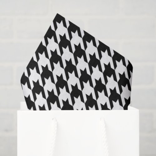 White and Black Houndstooth Tissue Paper