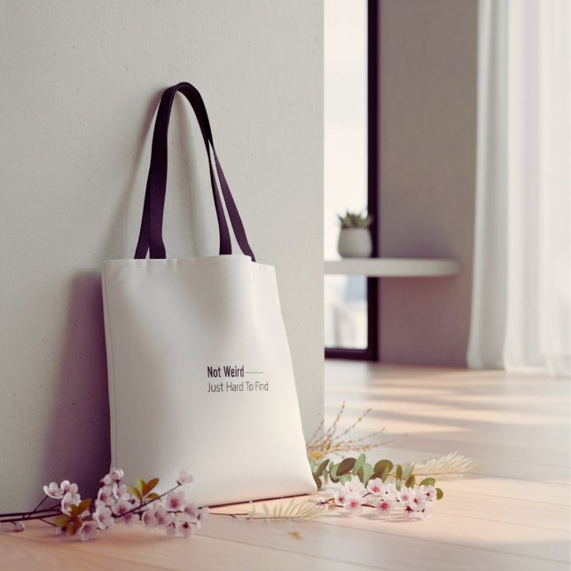 White and black Humorous funny typography quote Tote Bag (Creator Uploaded)