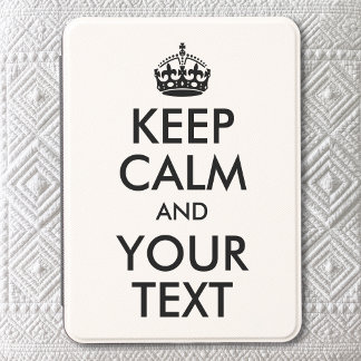 White and Black Keep Calm and Your Text Kindle Cover