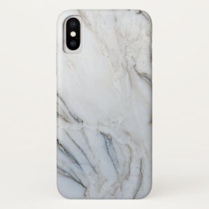 White and Black Marble iPhone X Case
