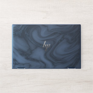 White and Black Marble HP Laptop Skin