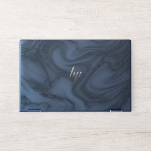 White and Black Marble HP Laptop Skin