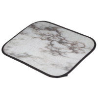 Trendy White And Black Marble Stone Pattern Floor Mat, Zazzle